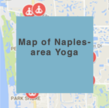 Map of Naples-area yoga, Pilates, and meditation resources